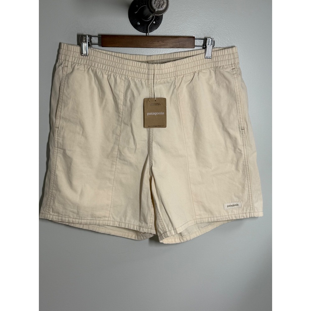 Patagonia Funhoggers Shorts 6in Undyed Natural Mens Large 57145 NWT